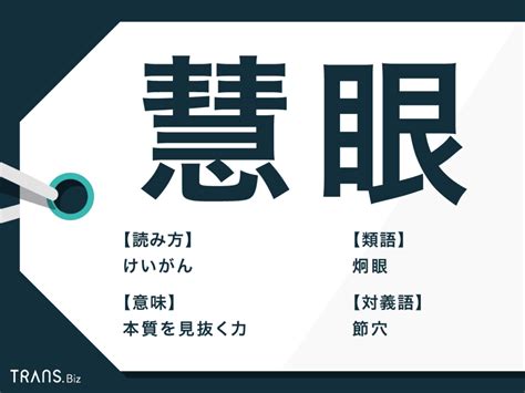 真理眼|「慧眼」の意味って？ 例文・類語・対義語まとめ、「炯眼」と。